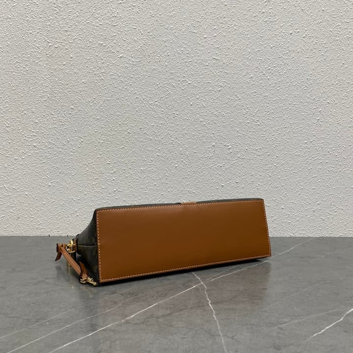 Celine LOCK Logo Print Calfskin Cosmetic Bag – 23FW