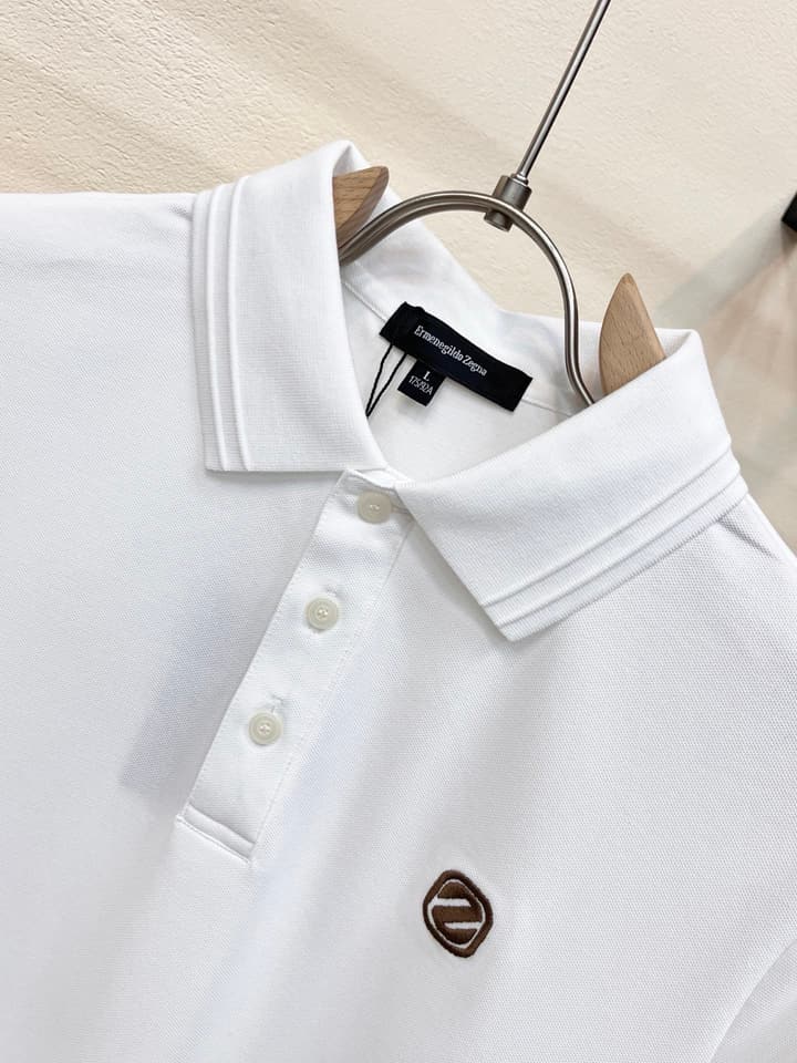 Zegna Embroidered Logo Piqué Cotton Polo Shirt – 2026 Spring/Summer Collection in Navy Blue