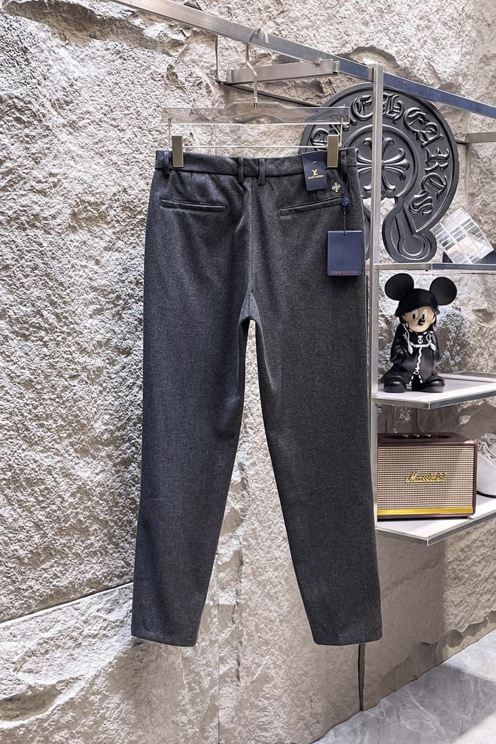 Louis Vuitton Wool Blend Dress Trousers – Autumn/Winter Collection in Black