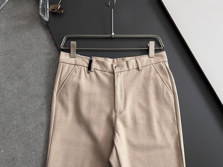Prada Men's Cashmere Casual Trousers – 2025 Collection in Charcoal Gray