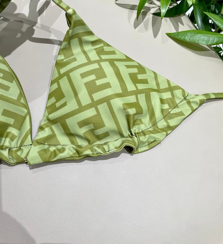 Fendi Versatile One-Piece Swimsuit in Brown Monogram Bikini