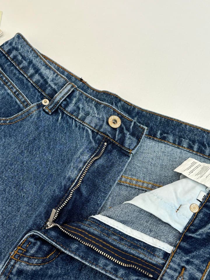 Loewe Anagram Embroidered Washed Distressed Jeans in Washed Black