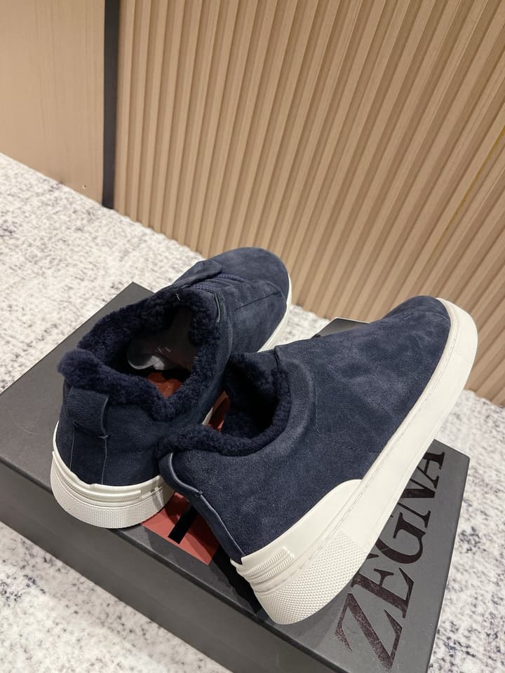 Zegna Triple Stitch Low-Top Casual Shoes – 2025SS in Black Leather
