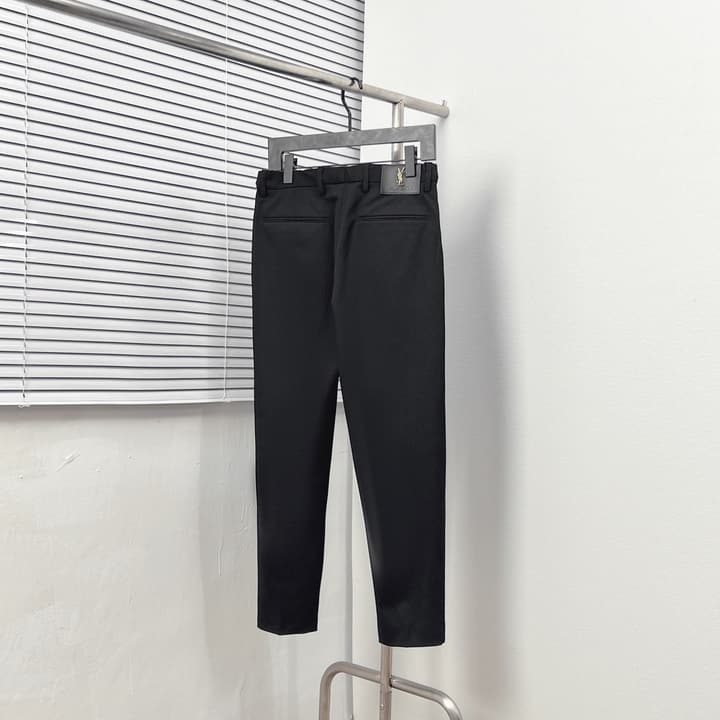 Saint Laurent Iconic Double-Breasted Trousers in Classic Black