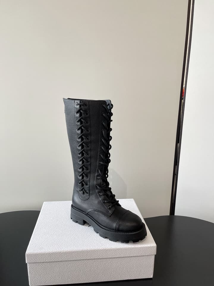 Dior D-Road Lace-Up Combat Boots
