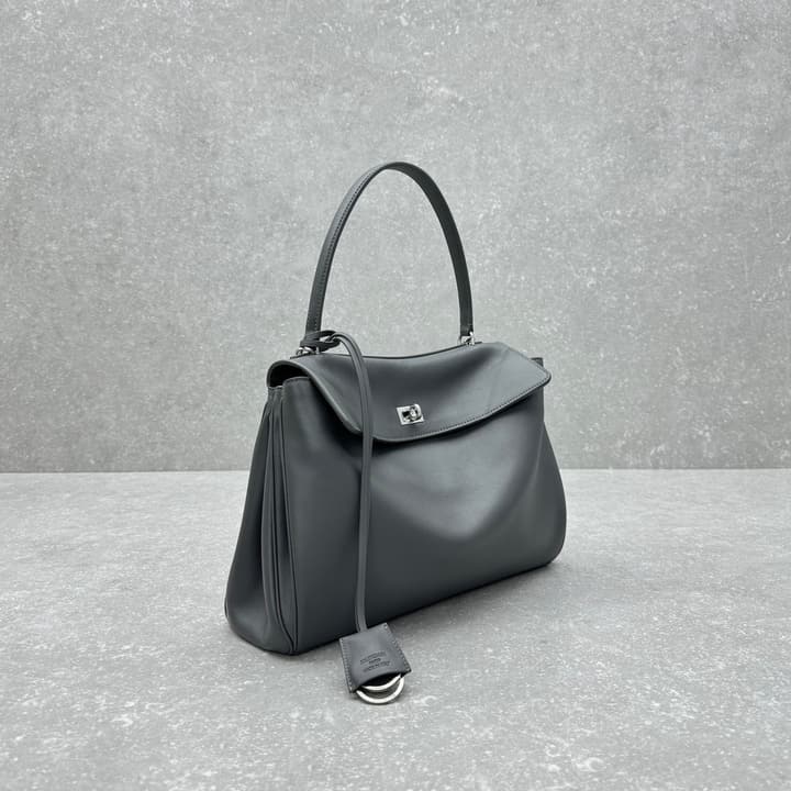 Balenciaga Rodeo Medium Handbag – 24SS Collection in Silver Grey