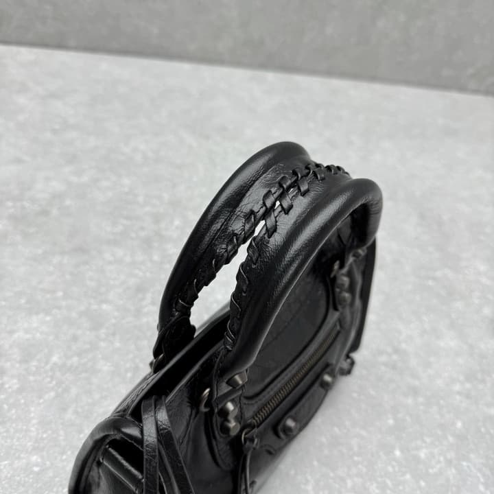 Balenciaga Le City Mini Bag – Oil-Waxed Black in Oil Wax Black