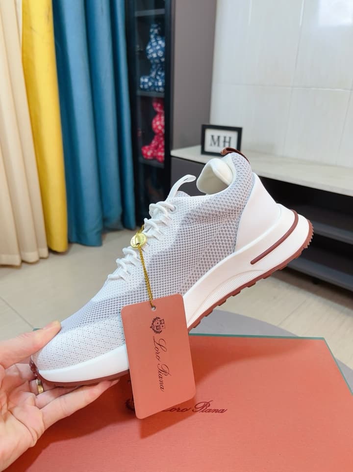 Loro Piana Classic Mesh and Leather Loafers
