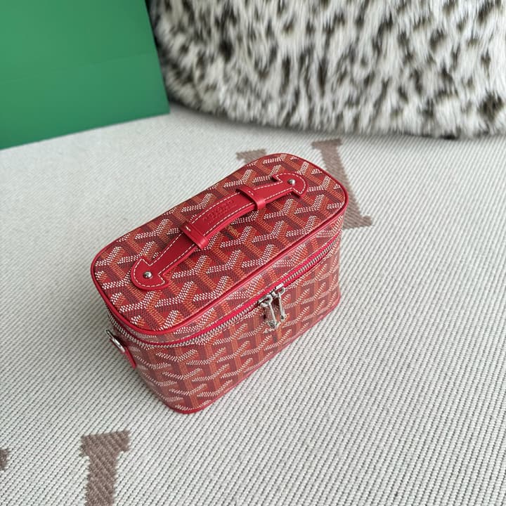Goyard Muse Mini Vanity Case in Bright Orange Goyardine