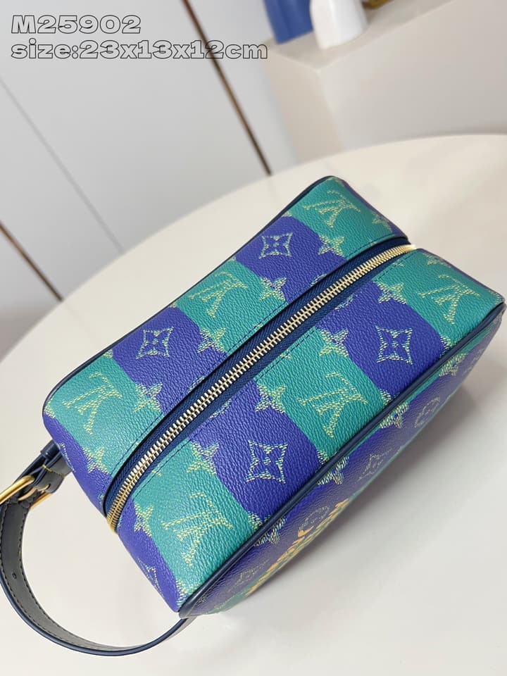 Louis Vuitton Locker Dopp Kit – Monogram Canvas in Blue And Green Monogram