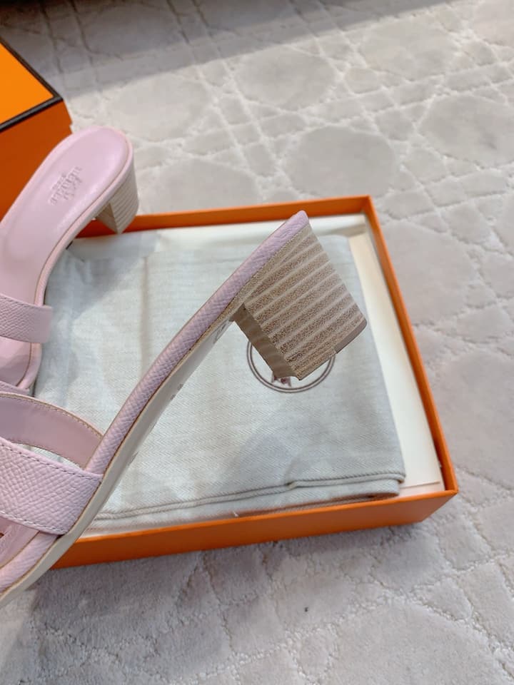 Hermès H-Heeled Sandals in Tan