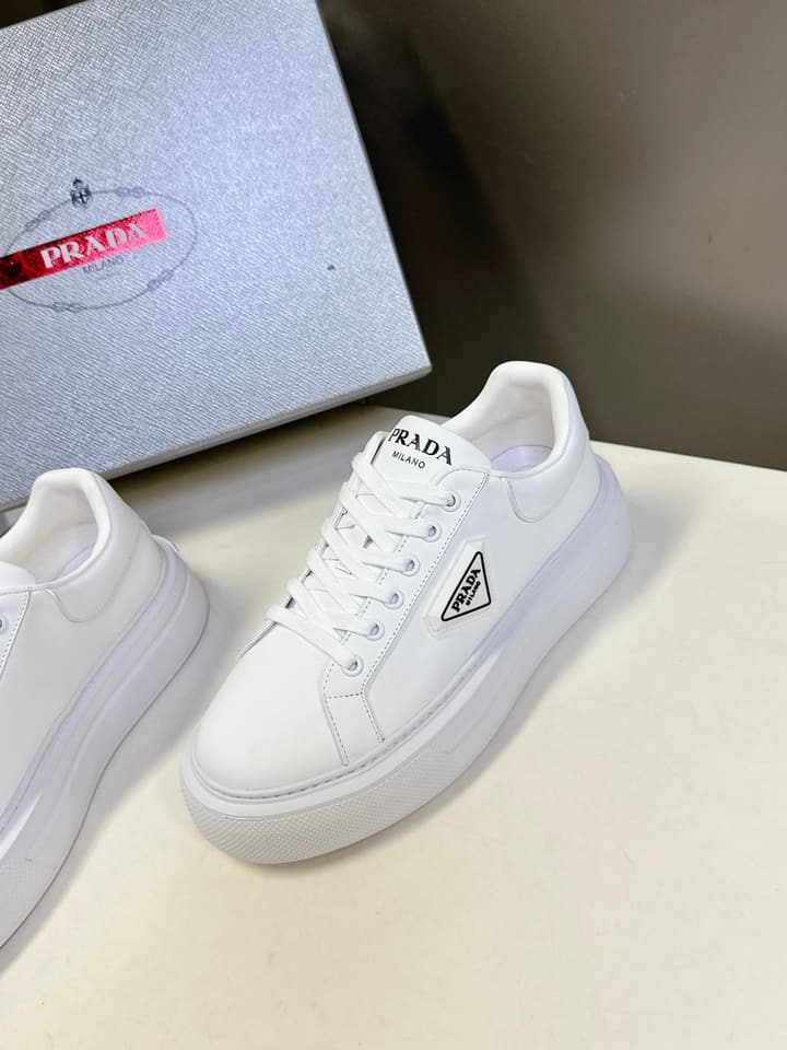 Prada Retro Platform Sneakers in White Sneaker 1