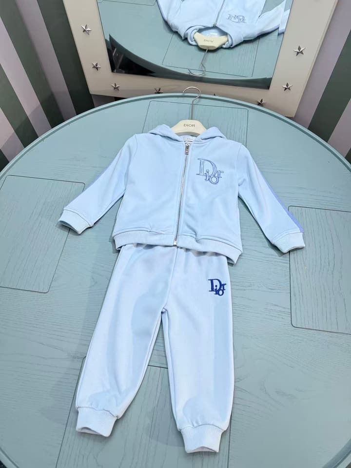 Dolce & Gabbana Baby Sweatshirt and Pants Set – 2025SS – Kids Collection in Light Blue Tracksuit