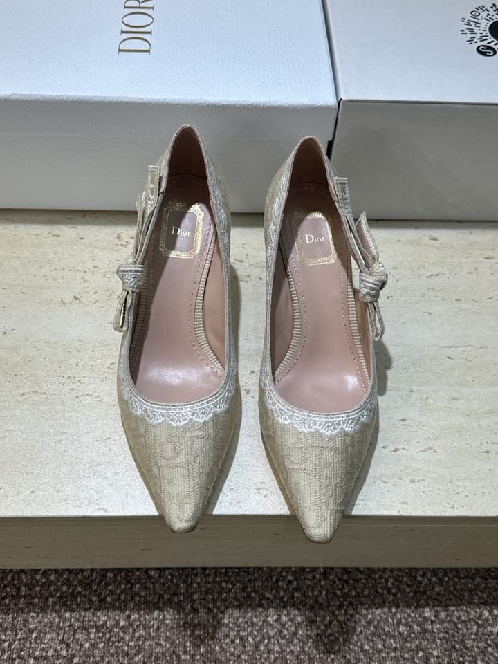 Dior J'Adior Dentelle Jelly Bow Pumps – 2026 Early Spring Collection in Black 6.5cm Heel