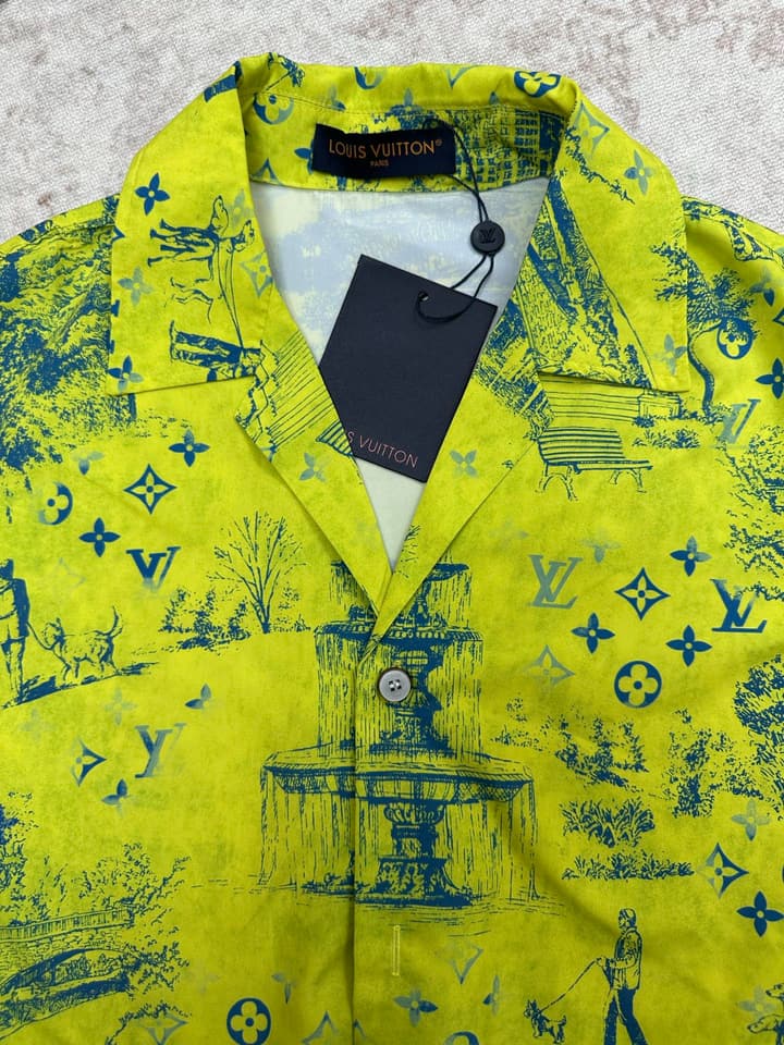 Louis Vuitton Monogram City Walk Beach Shirt – 25SS in Lime Green