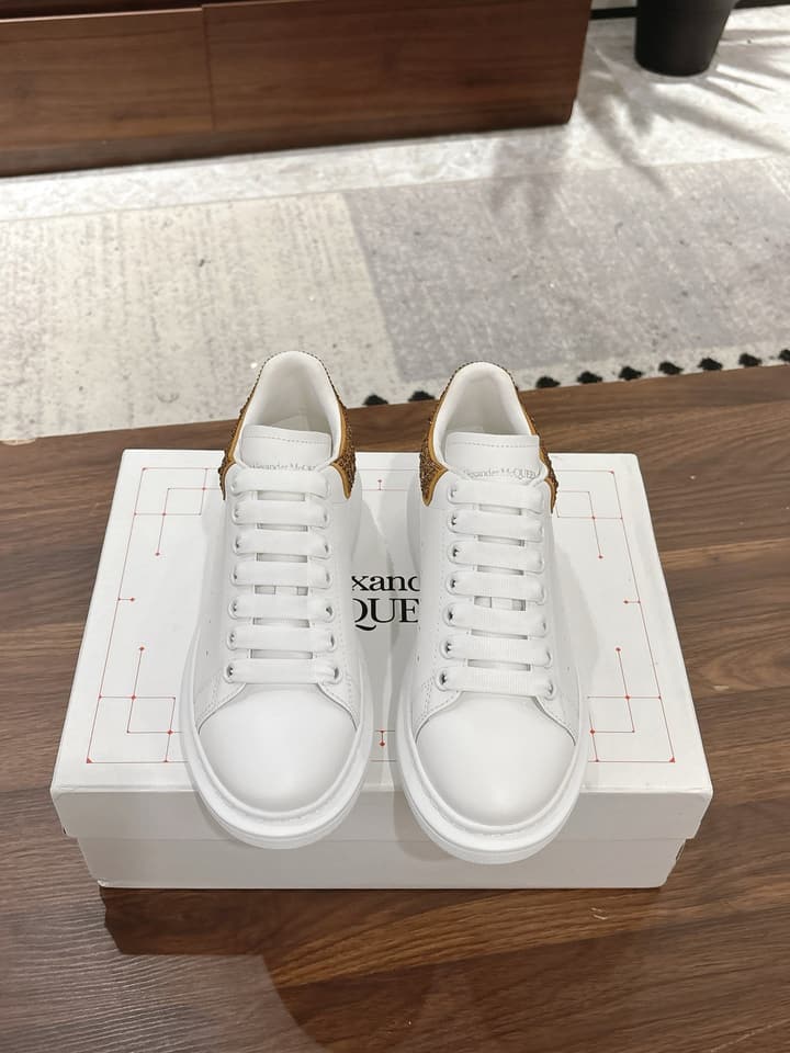 Alexander McQueen Classic White Sneakers in White