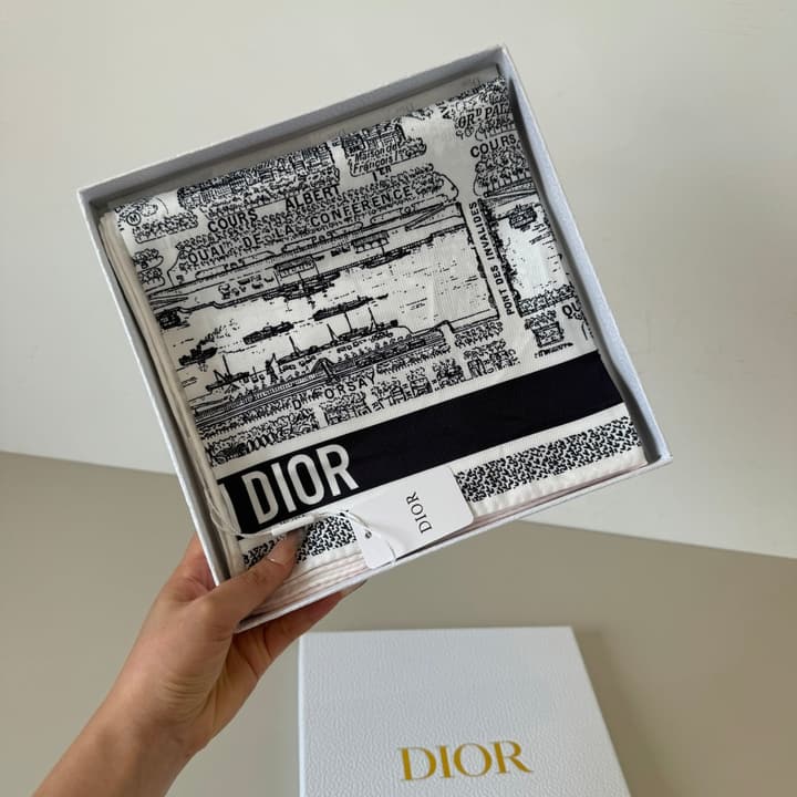 Dior Paris Map Silk Scarf – 2025 Spring/Summer Collection