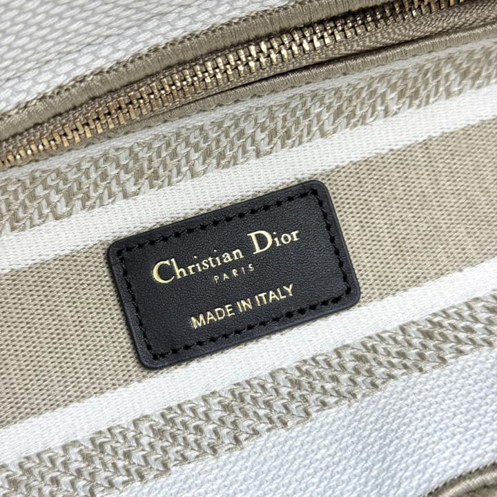 Dior Lady Dior 5-Grid Hand-Embroidered Handbag in Black Embroidered Toile