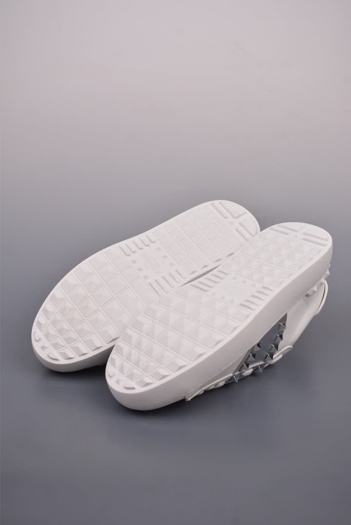Valentino Rockstud Untitled Rivet Sneakers – 2025 Collection in White With Black Band