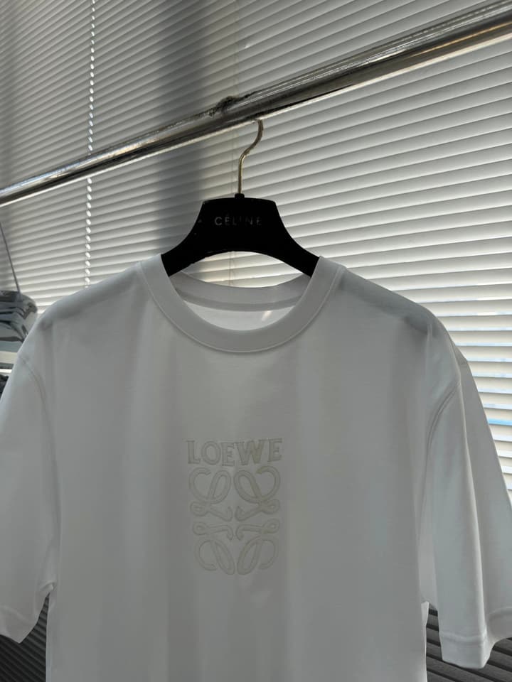 Loewe Appliqué Embroidered Cotton T-Shirt in Black