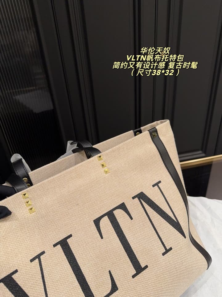 Valentino Garavani VLTN Canvas Tote Bag