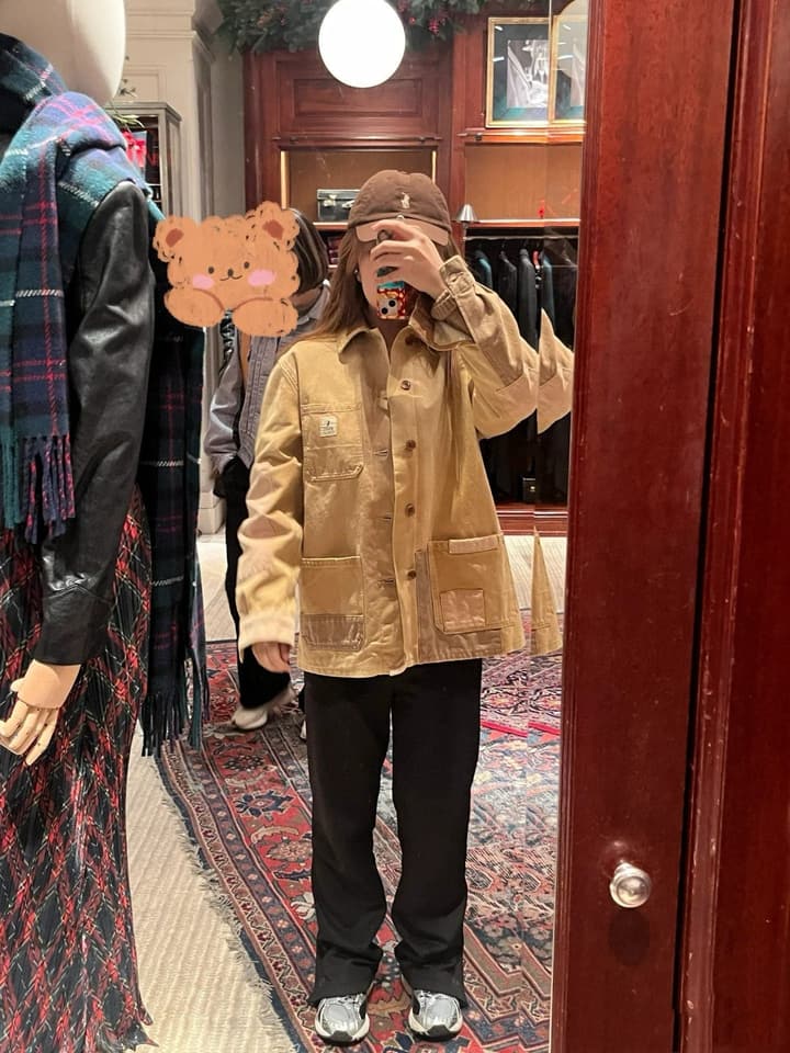Ralph Lauren Barn Washed Distressed Jacket – 2025 Spring New in Classic Mustard Tan