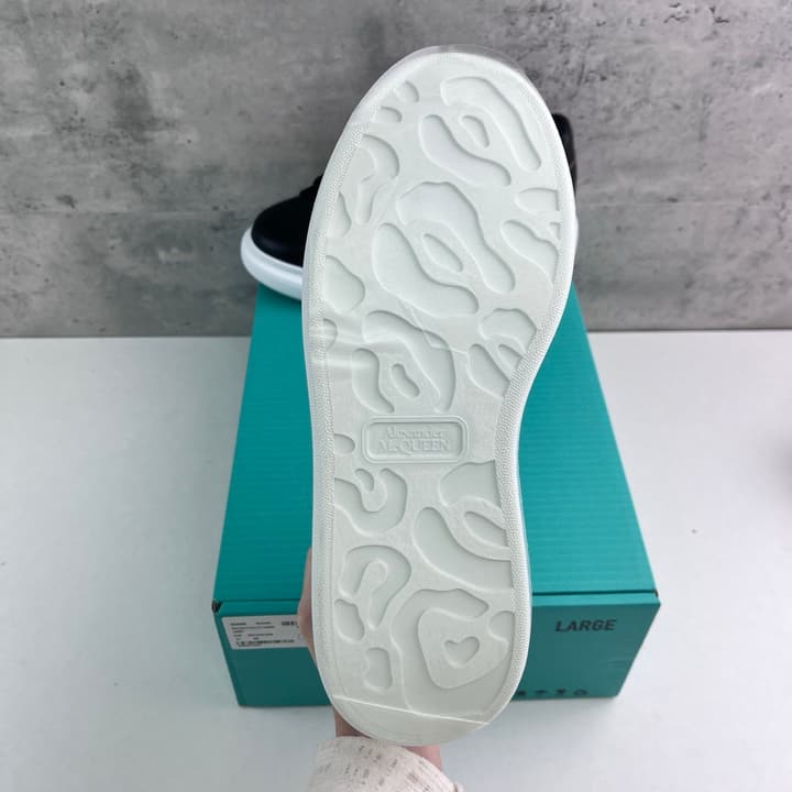 Alexander McQueen Oversized Platform Sneakers in All White Textured