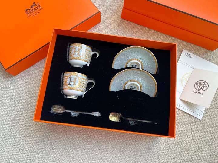 Hermès Mosaic Bone China Coffee Cup Set