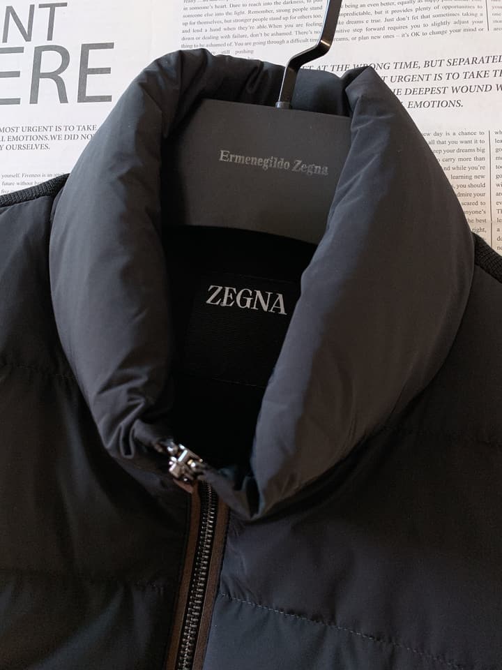 Zegna Spliced Down Puffer Jacket – 2025FW in Classic Black