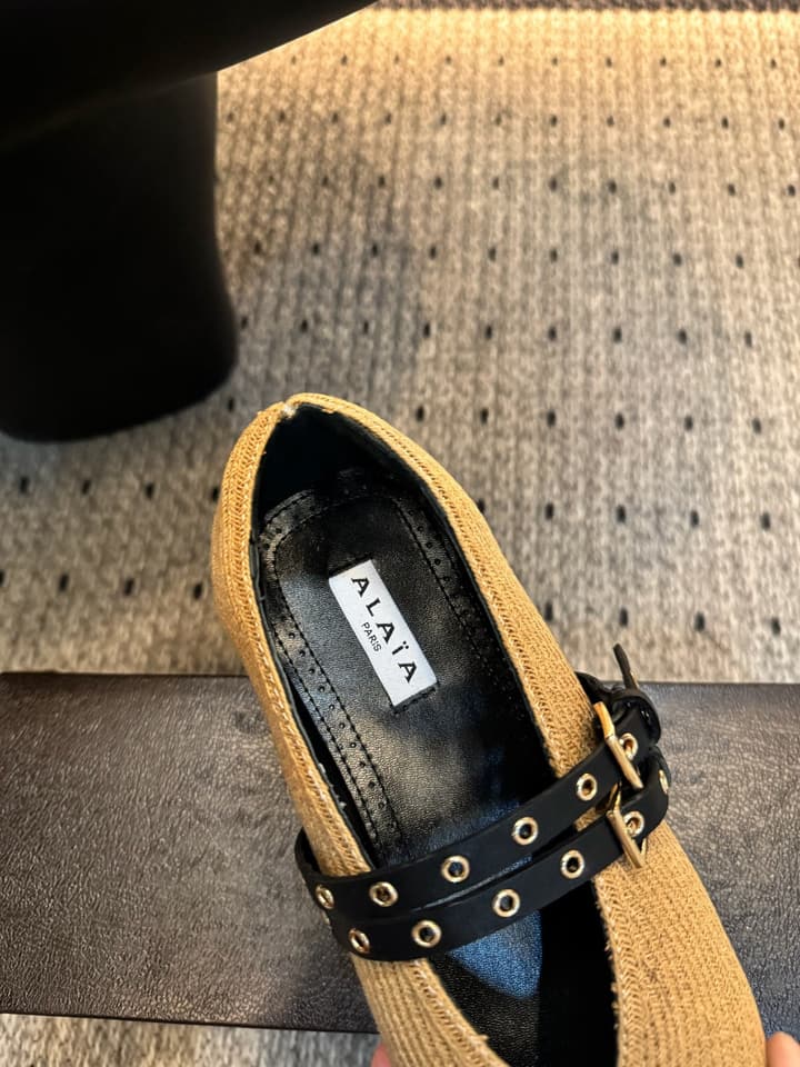 Alaïa Raffia Ballet Flats – 25FW