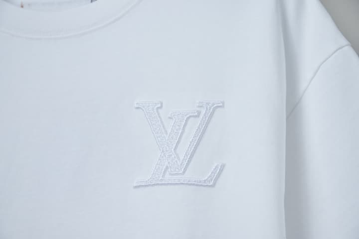 Louis Vuitton Embroidered Logo T-Shirt – 26SS Early Spring Collection in Black