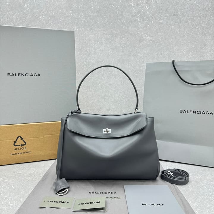 Balenciaga Rodeo Medium Handbag – 24SS Collection in Silver Grey