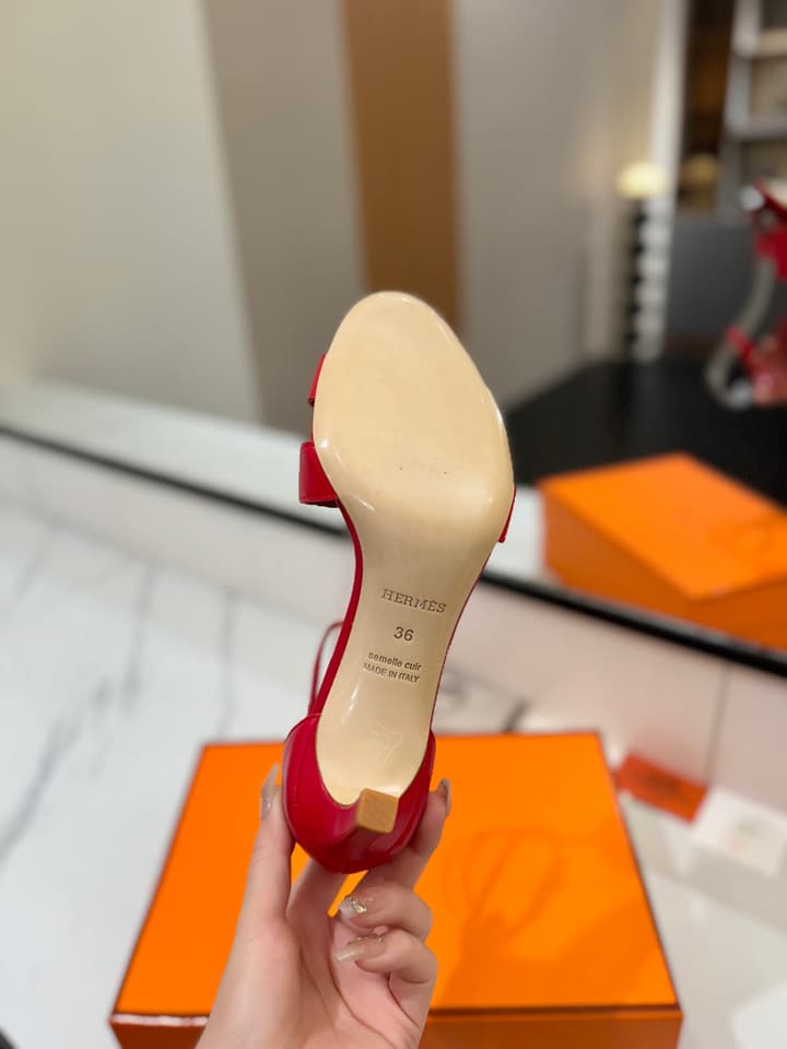 Hermès Classic Smooth Cowhide Heels – 6.5cm in All White