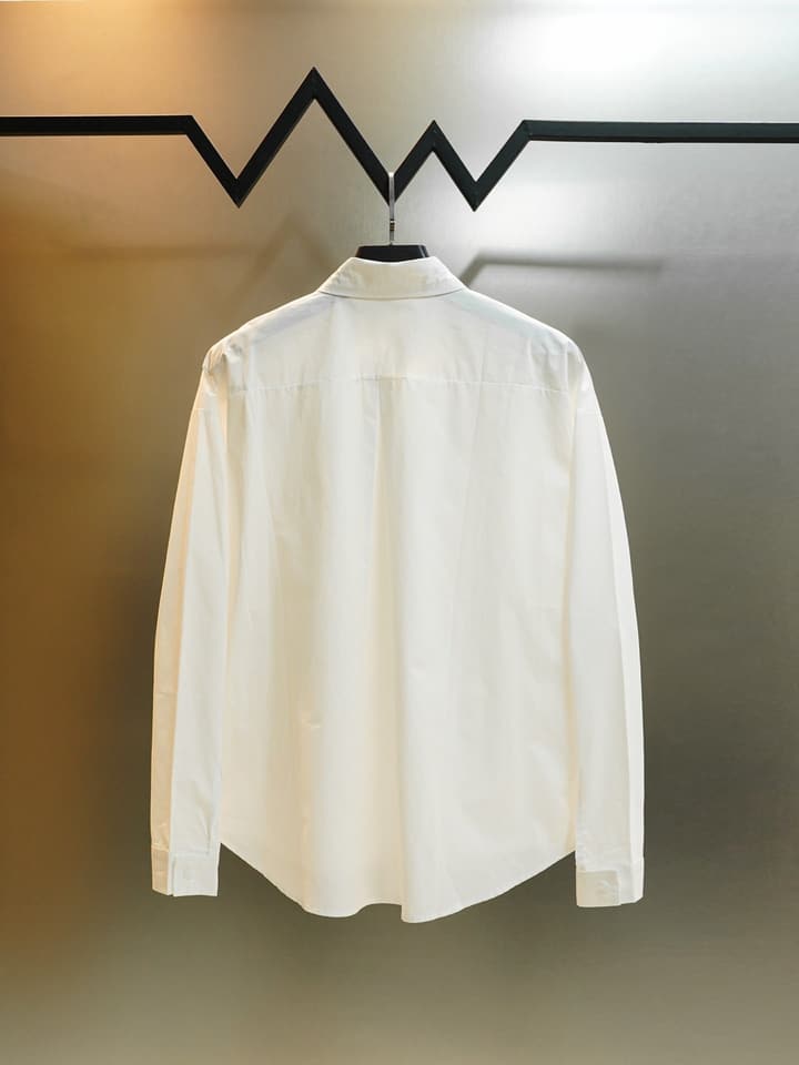Miu Miu Embroidered Casual Shirt in White