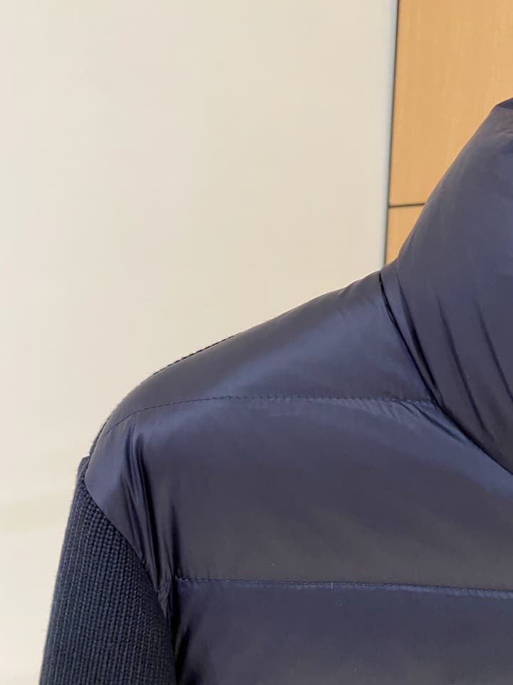 Prada Spliced Knit Down Jacket – FW2024 in Black Knit Down Jacket