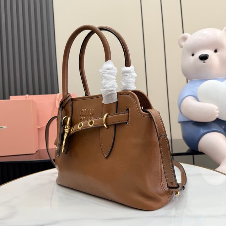 Miu Miu Aventure Leather Shoulder Bag