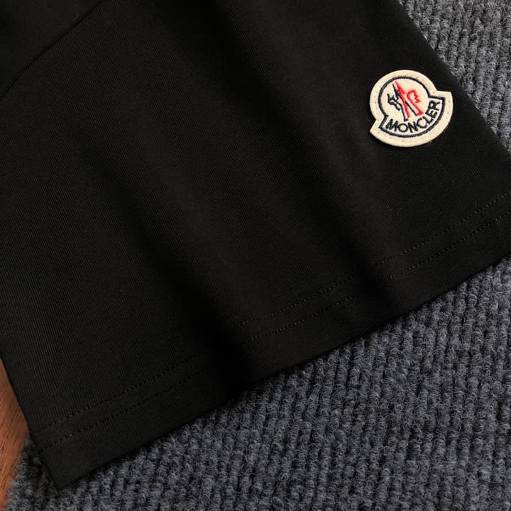 Moncler Embroidered Logo Crewneck T-Shirt – 2026SS in Black