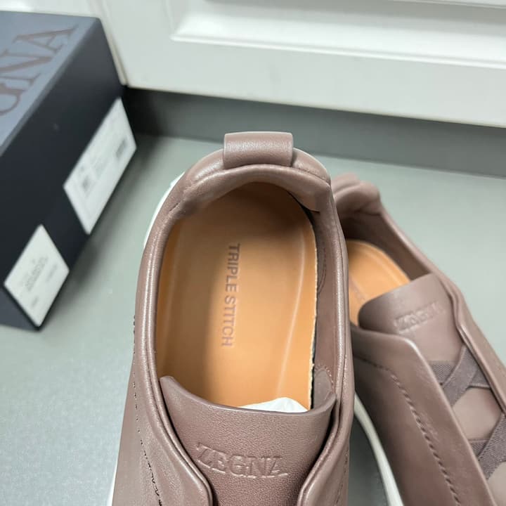 Zegna SECONDSKIN Triple Stitch™ Casual Sneakers in Monochromatic Black