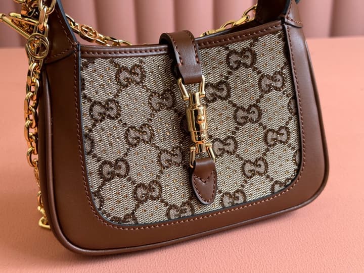 Gucci Jackie 1961 Lizard Rhinestone Tote Bag