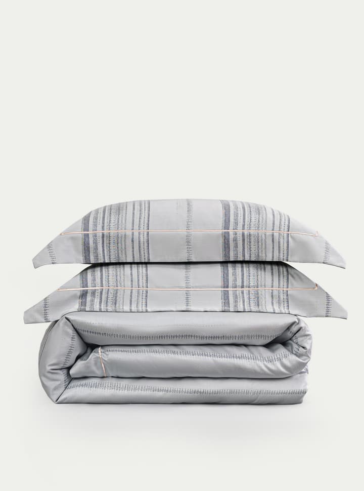 Hotel Grand Pima Cotton & Silk Jacquard Four-Piece Bedding Set in Cool Gray Jacquard