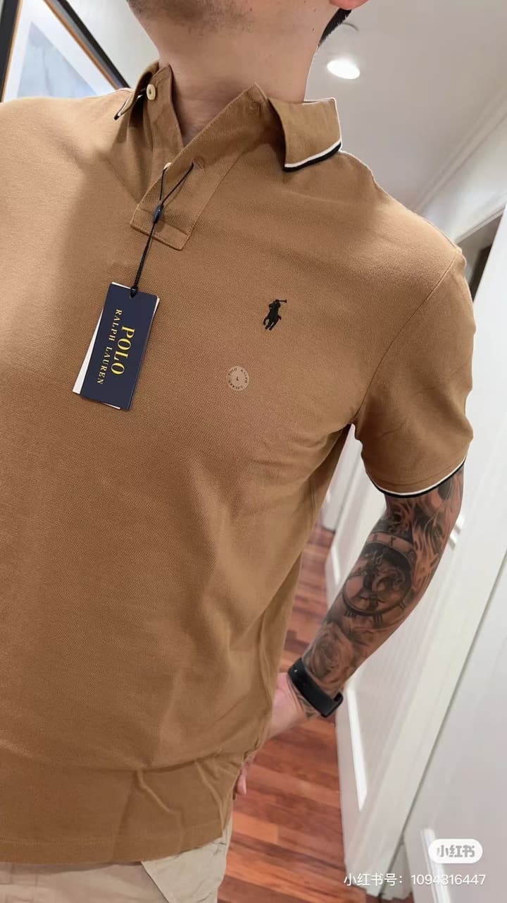 Ralph Lauren Classic Tipped Collar Polo Shirt – 2025 Collection in Black