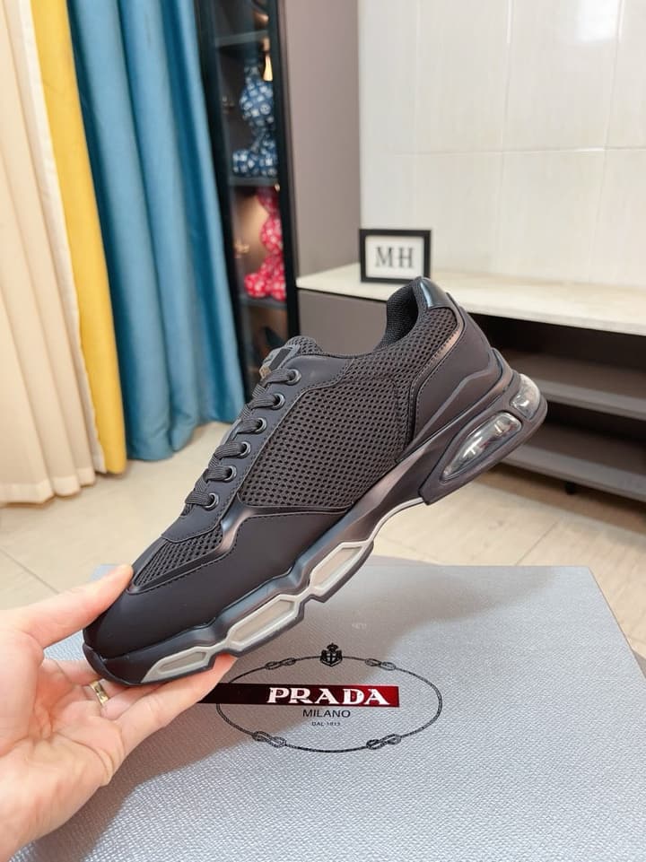 Prada Men's Air Cushion Mesh Sneakers
