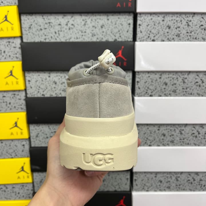 UGG Platform Low-Cut Snow Boots in Black Suede Slip-on