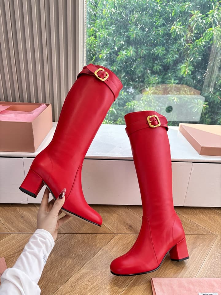 Miu Miu Chelsea Knee-High Boots – 25FW in Black
