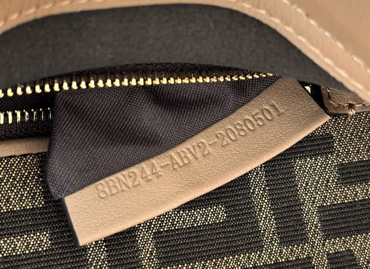 Fendi Peekaboo Classic Handbag in Classic Taupe Leather