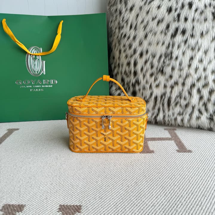 Goyard Muse Mini Vanity Case in Bright Orange Goyardine