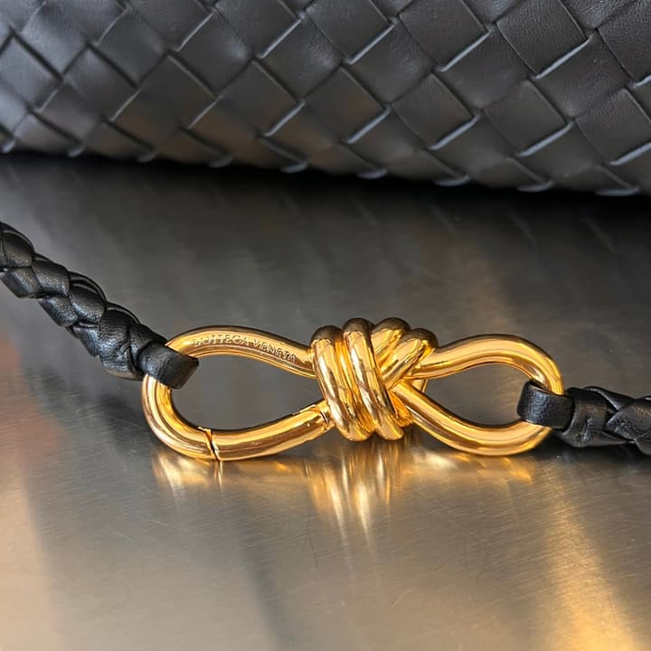 Bottega Veneta Andiamo Handbag in Charcoal Grey