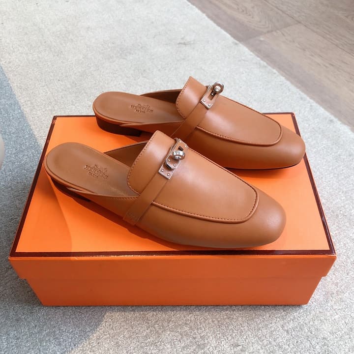 Hermes Eclair Sandals – 2025 New Collection in Black Leather