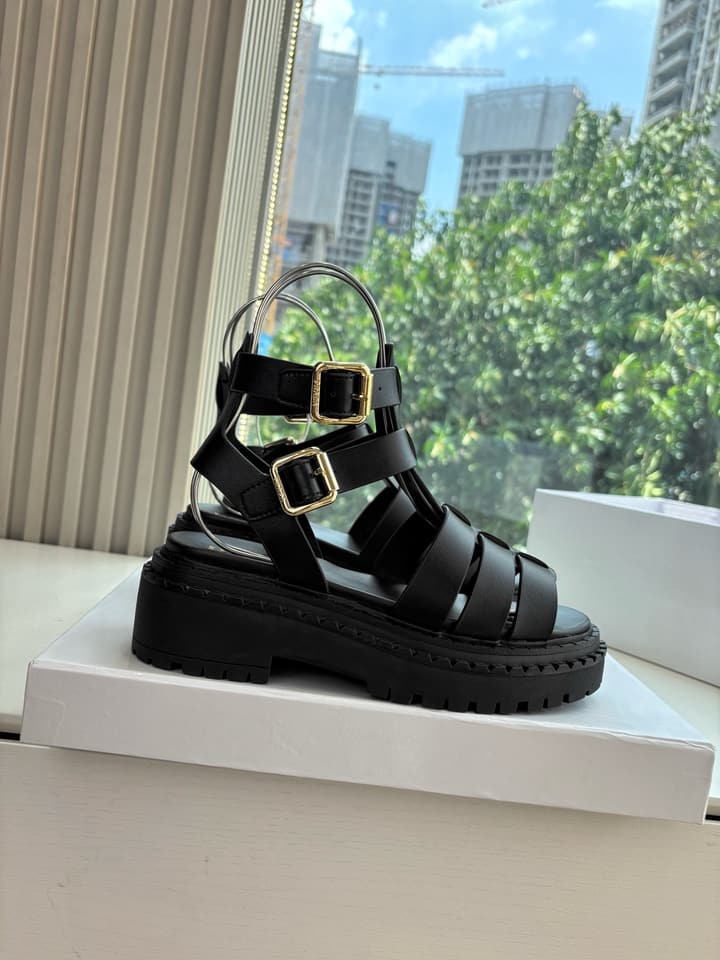 Prada 2025 Spring/Summer Cage Sandals in Black
