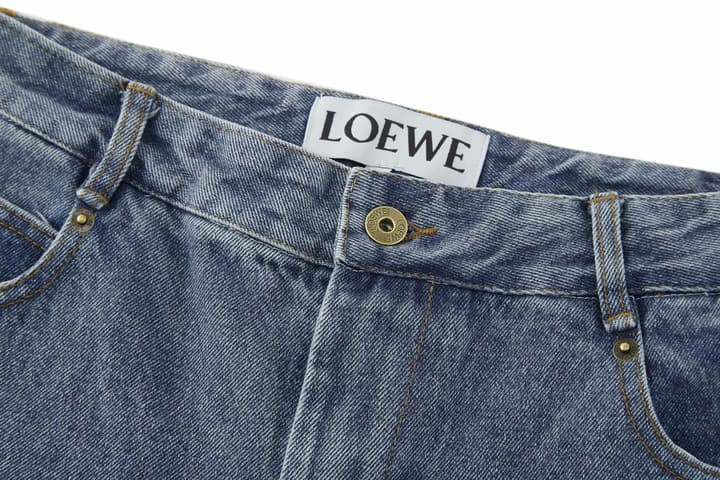 Loewe Anagram Embroidered Denim Jeans
